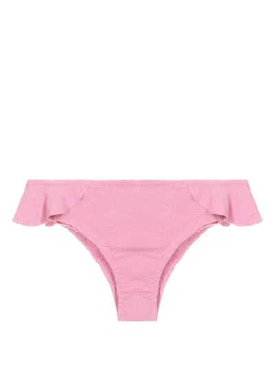 Clube Bossa Laven Ruffled Bikini Bottom In Pink