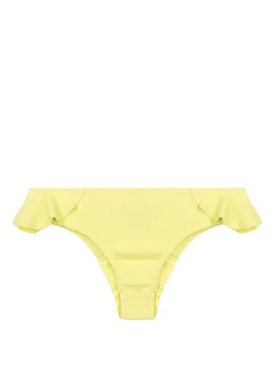 Clube Bossa Laven Ruffled Bikini Bottom In Yellow