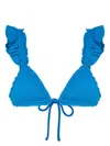 Clube Bossa Laven Ruffled Bikini Top In Blue