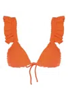 Clube Bossa Laven Triangle Bikini Top In Orange