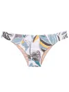 Clube Bossa Leaf-print Bikini-bottoms In Neutrals