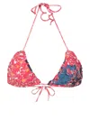 Clube Bossa Lieve Floral-print Bikini Top In Red