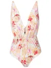 Clube Bossa Maio Clavert Plunge One-piece In Neutrals