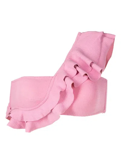Clube Bossa Malgosia Ruffled Bikini Top In Pink
