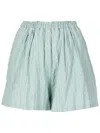 Clube Bossa Mandoline High-waist Shorts In Blue