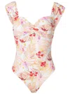 Clube Bossa Margareta Floral-print Swimsuit In Neutrals