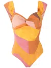Clube Bossa Margareta Ruched Details One-piece In Multicolour