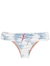 Clube Bossa Percy Floral-print Bikini Bottoms In Blue