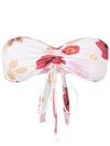 Clube Bossa Cordess Floral-print Bikini Top In Neutrals