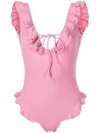 Clube Bossa Pina Ruffled Swimsuit In Pink