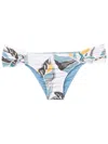 Clube Bossa Ricy Floral-print Bikini Bottoms In Blue