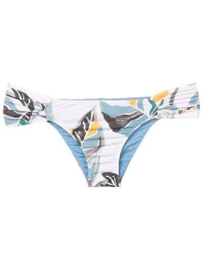Clube Bossa Ricy Floral-print Bikini Bottoms In Blue