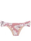 Clube Bossa Ricy Floral-print Bikini Bottoms In Brown
