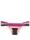 Clube Bossa Ricy Stripe-print Bikini Bottoms In Mehrfarbig