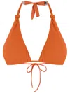 Clube Bossa Rings Bikini Top In Orange