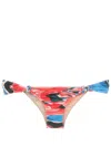 Clube Bossa Rings Floral-print Bikini Bottoms In Blue