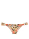 Clube Bossa Rings Floral-print Bikini Bottoms In Multicolour