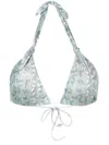 Clube Bossa Rings Graphic-print Bikini Top In Blue