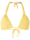 Clube Bossa Rings Jacquard Bikini Top In Yellow