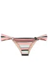 Clube Bossa Rings Striped Bikini Bottoms In Multicolour