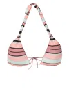 Clube Bossa Rings Striped Bikini Top In Multicolour