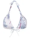 Clube Bossa Rings Triangle Bikini Top In Blue