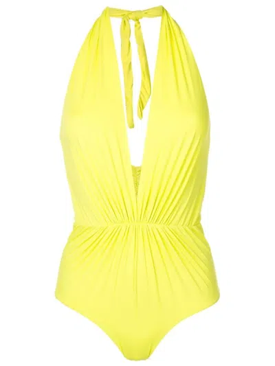 Clube Bossa Ronson Deep-plunge Swimsuit In Green