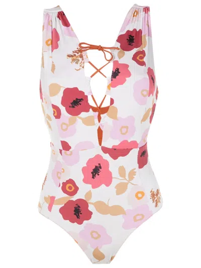 Clube Bossa Sevilla Lace-up Swimsuit In Multicolour