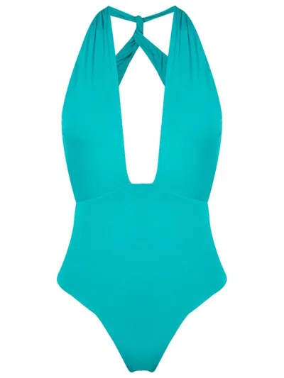 Clube Bossa Welch Halterneck Swimsuit In Blue