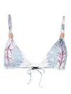 Clube Bossa Wolfe Triangle Bikini Top In Blue