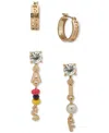Clueless Gold-tone 2-pc. Set Rizz Hoop & As If Linear Drop Earrings