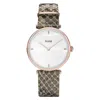 Cluse Beige Leather Watch