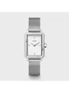 Cluse Clock  Flutes Cw11509 In Silver