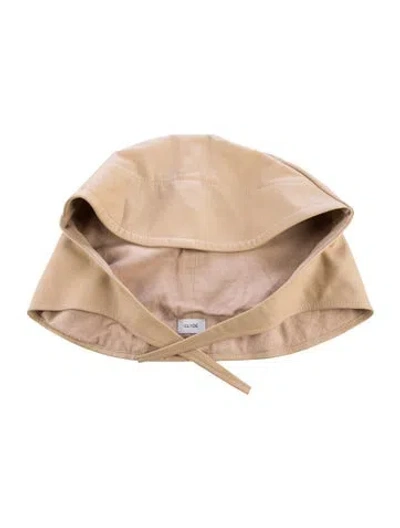 Pre-owned Clyde Lambskin Leather Bonnet In Neutrals