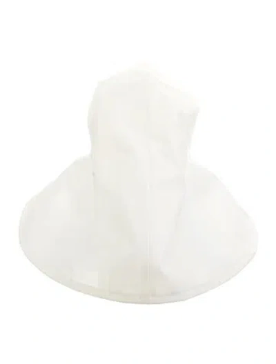 Pre-owned Clyde Plaid Rain Hat In White