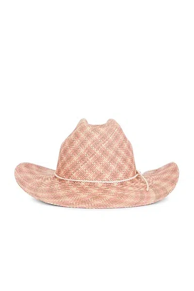 Clyde Rider Hat In Pink Plait