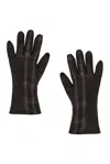 Clyde Short Racing Gloves In Black With Racing Stripes