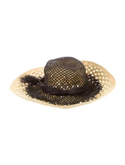 Pre-owned Clyde Straw Sun Hat In Neutral