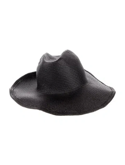 Pre-owned Clyde Straw Wide Hat In Grey