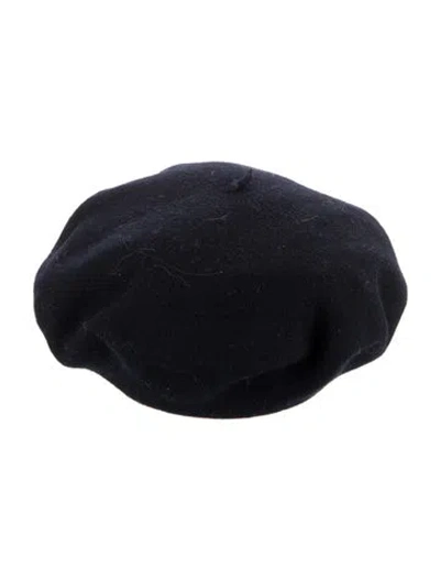 Pre-owned Clyde Wool Beret Hat In Blue