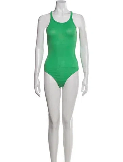 Pre-owned Clyque The Label Crew Neck Sleeveless Bodysuit In Blue