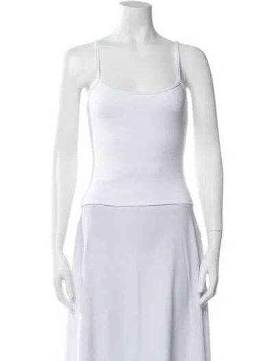 Pre-owned Clyque The Label Scoop Neck Sleeveless Top In White
