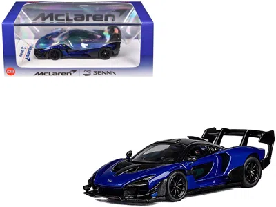 Cm Models Mclaren Senna Gtr Blue Metallic With Black Top 1/64 Diecast Model Car By Cm Model In Multi