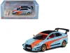 Cm Models Mitsubishi Lancer Evolution X Varis Rhd (right Hand Drive) Light Blue With Black Top And Orange Stri In Blue