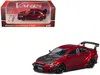Cm Models Mitsubishi Lancer Evolution X Varis Rhd (right Hand Drive) Red Metallic With Carbon Hood 1/64 Diecas In Multi