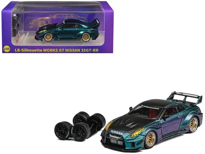 Cm Models Nissan 35gt-rr "lb-silhouette Works Gt" Rhd (right Hand Drive) Magic Purple Metallic With Extra Whee In Multi
