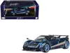 Cm Models Pagani Huayra Tricolore Blue Carbon Metallic With Black Carbon Top And Italian Flag Stripes 1/64 Die In Blue