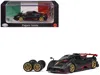 Cm Models Pagani Imola Black Carbon With Italian Flag Stripes With Extra Wheels 1/64 Diecast Model Car By Cm M In Black