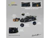 Cm Models Pagani Zonda Revolucion "official Car" Dark Blue And Carbon With Extra Wheels 1/64 Diecast Model Car