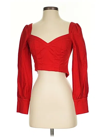 Pre-owned C/meo Collective 3/4 Sleeve Blouse In Red